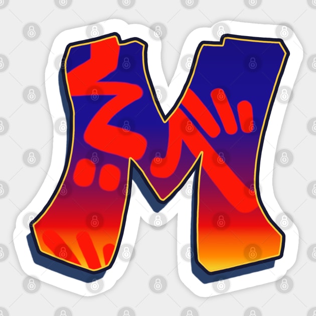 Letter M - Night Sky Sticker by Dmitri